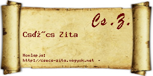 Csécs Zita névjegykártya