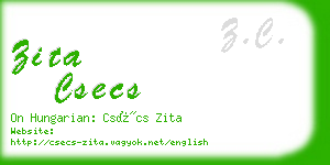 zita csecs business card